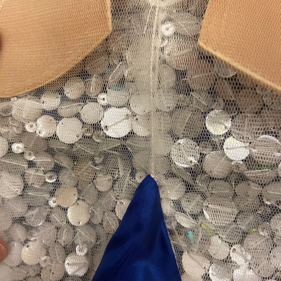 Blue Iridescent Crystal Gown - Picture 9 of 10